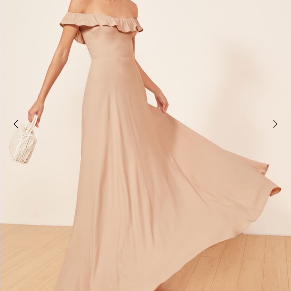 Reformation Verbena Dress in champagne